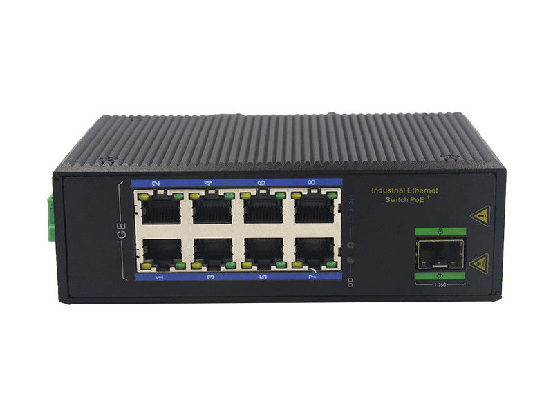 Commutatore industriale IP40 di Ethernet di MSG1108P 100Base-T RJ45 1000M PoE