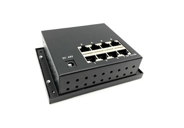 Commutatore industriale di Ethernet dell'input di CA dell'uscita di CC, commutatore industriale di PoE di 8 porti