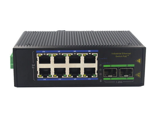 8 commutatore industriale MSG1208F di Ethernet del 10BaseT 3W IP40 del porto