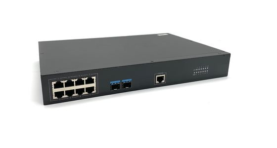 Il commutatore a 19 pollici di Ethernet del supporto di scaffale di 240VAC 128Gbps mette a strati 2 8+2 SFP+ MSG8208