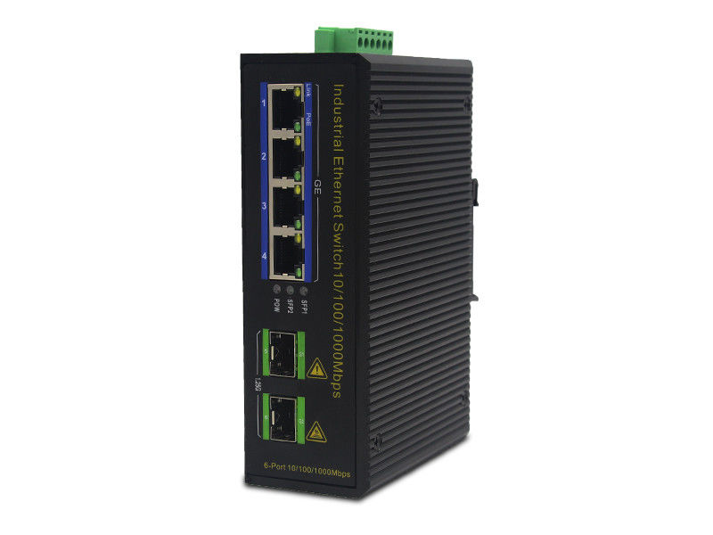 commutatore di Ethernet di PoE della fibra 100Base-T di 3W IP40 MSG1204P 1000M