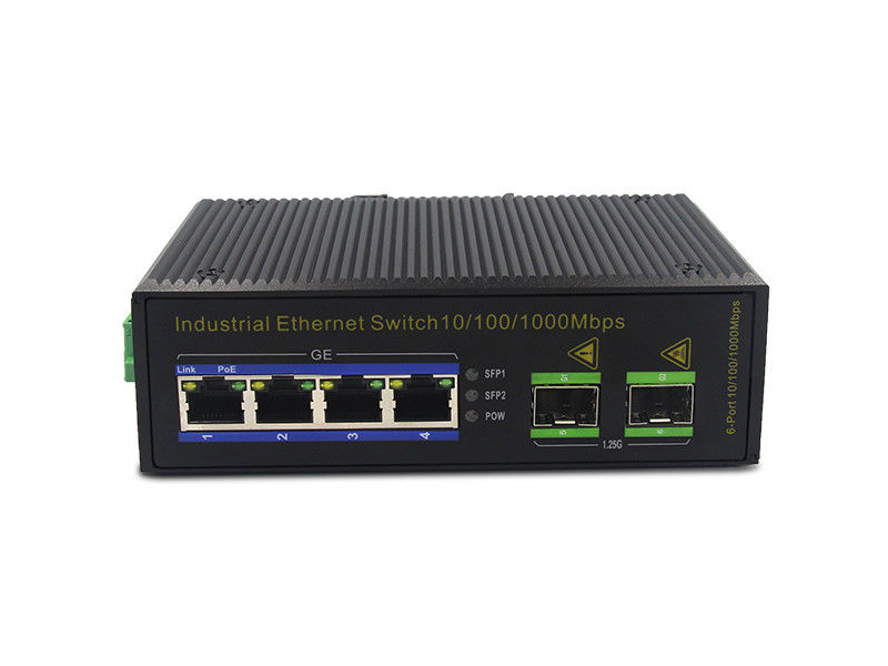 commutatore di Ethernet di PoE della fibra 100Base-T di 3W IP40 MSG1204P 1000M