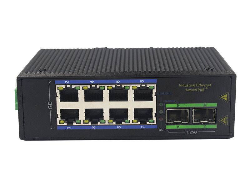 Commutatore industriale 3W di Ethernet di MSG1208P 100Base-T RJ45 1000M PoE