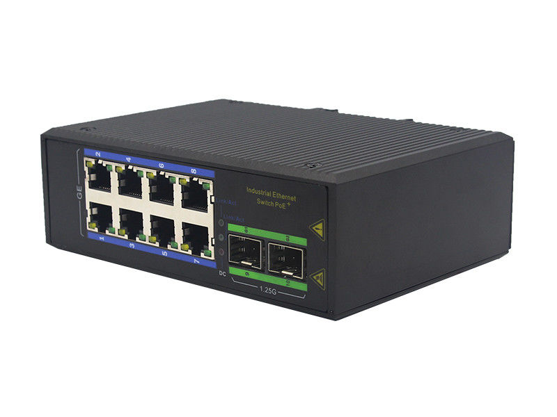 Commutatore industriale 3W di Ethernet di MSG1208P 100Base-T RJ45 1000M PoE