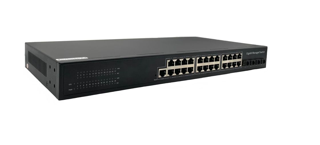 Commutatore MSG8424 24 BaseTX POE PSE di Ethernet della gestione industriale di 4 SFP