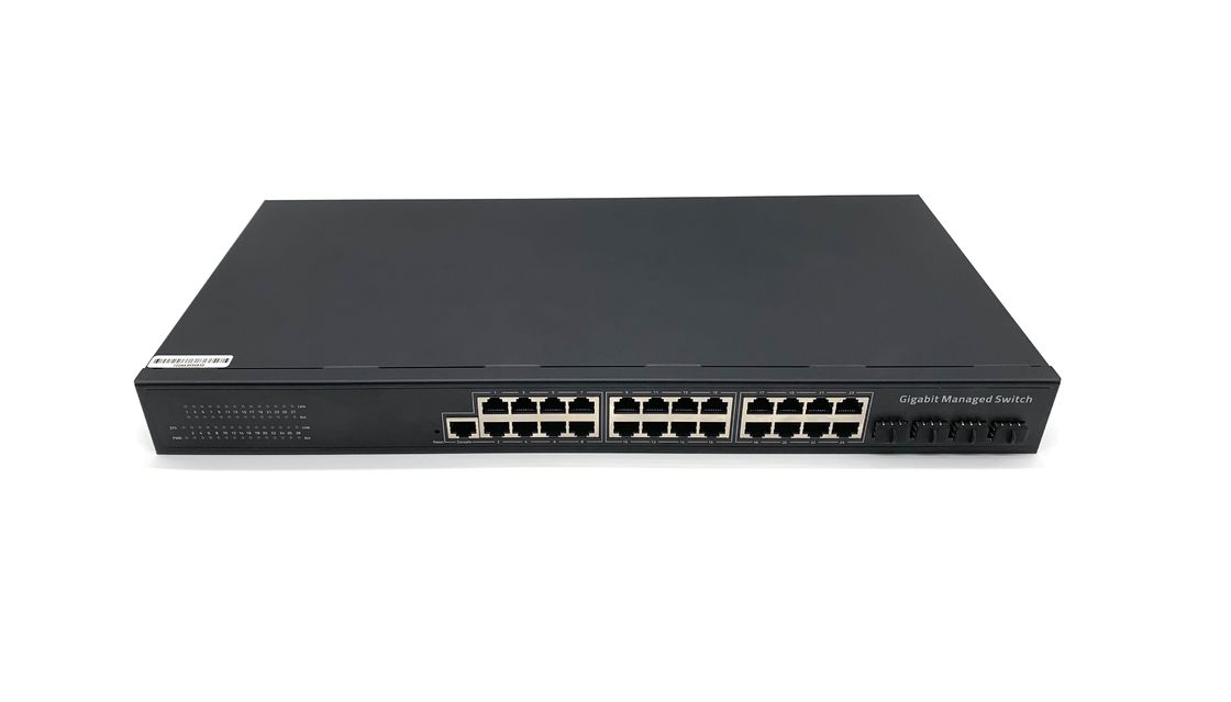 Commutatore MSG8424 24 BaseTX POE PSE di Ethernet della gestione industriale di 4 SFP
